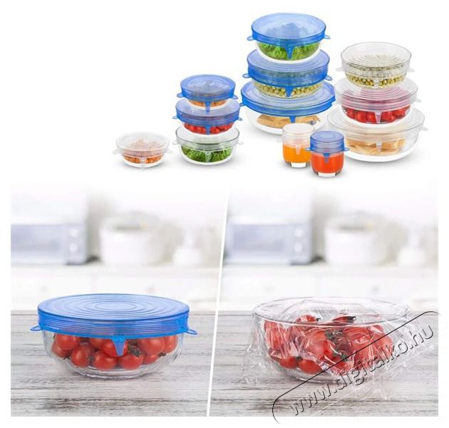 Iris KT-490 6 db-os szilikon fedő szett Konyhai term&eacute;kek - Egy&eacute;b / Konyhai kieg&eacute;sz&iacute;tő - 507803