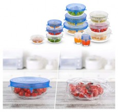 Iris KT-490 6 db-os szilikon fedő szett Konyhai term&eacute;kek - Egy&eacute;b / Konyhai kieg&eacute;sz&iacute;tő - 507803