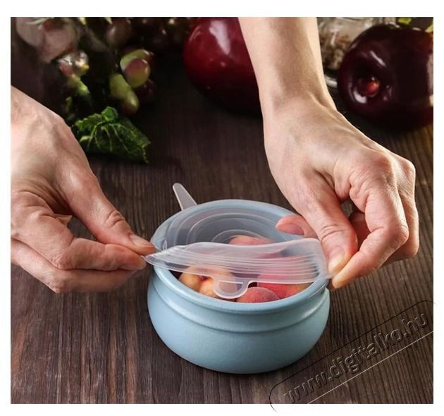 Iris KT-490 6 db-os szilikon fedő szett Konyhai term&eacute;kek - Egy&eacute;b / Konyhai kieg&eacute;sz&iacute;tő - 507803