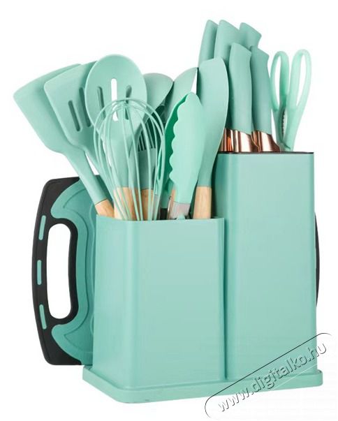 Iris KT-500 19 db-os t&uuml;rkiz sz&iacute;nű konyhai eszk&ouml;z k&eacute;szlet Konyhai term&eacute;kek - Egy&eacute;b / Konyhai kieg&eacute;sz&iacute;tő - 507808