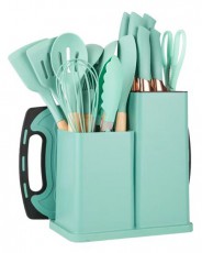 Iris KT-500 19 db-os t&uuml;rkiz sz&iacute;nű konyhai eszk&ouml;z k&eacute;szlet - Konyhai term&eacute;kek - Egy&eacute;b / Konyhai kieg&eacute;sz&iacute;tő - 507808