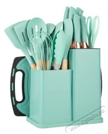 Iris KT-500 19 db-os t&uuml;rkiz sz&iacute;nű konyhai eszk&ouml;z k&eacute;szlet Konyhai term&eacute;kek - Egy&eacute;b / Konyhai kieg&eacute;sz&iacute;tő - 507808