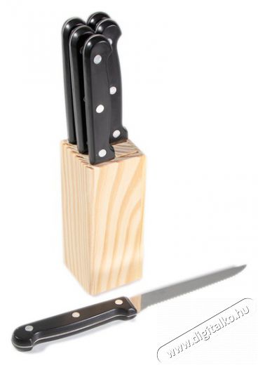 Iris KT-602 7 r&eacute;szes steak-k&eacute;s k&eacute;szlet tart&oacute;val (6 db k&eacute;s + fa t&aacute;rol&oacute; blokk) Konyhai term&eacute;kek - &Eacute;tk&eacute;szlet - Evőeszk&ouml;z k&eacute;szlet - 514638