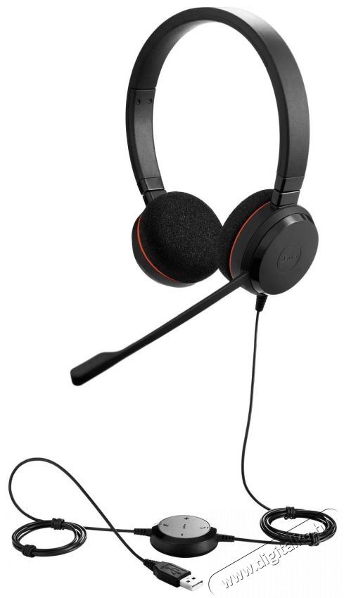 Jabra Evolve 20 MS Stereo USB-A Audio-Video / Hifi / Multim&eacute;dia - F&uuml;l &eacute;s Fejhallgat&oacute;k - Fejhallgat&oacute; mikrofonnal / headset - 503353