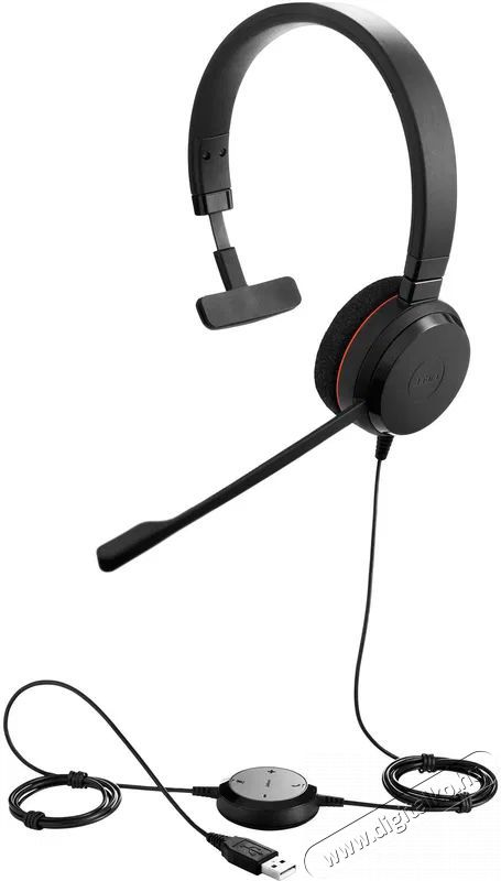Jabra Evolve 20 MS Mono USB-A Audio-Video / Hifi / Multim&eacute;dia - F&uuml;l &eacute;s Fejhallgat&oacute;k - Fejhallgat&oacute; mikrofonnal / headset - 509991