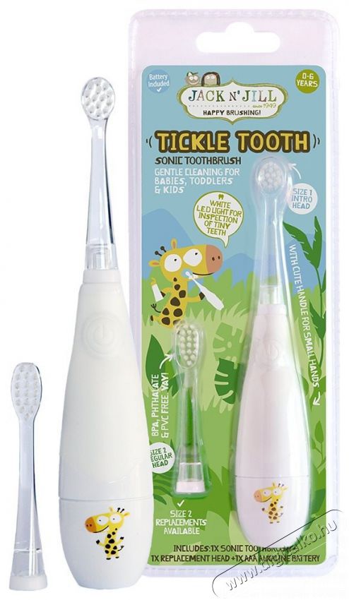 Jack N&acute;Jill Tickle Tooth szonikus fogkefe 0-6 &eacute;ves korig Sz&eacute;ps&eacute;g&aacute;pol&aacute;s / Eg&eacute;szs&eacute;g - Sz&aacute;j / fog &aacute;pol&aacute;s - Elektromos fogkefe - 528691