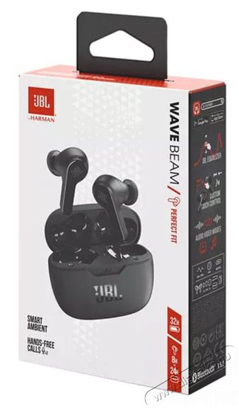 JBL Wave Beam BLK True Wireless Bluetooth fekete f&uuml;lhallgat&oacute; Audio-Video / Hifi / Multim&eacute;dia - F&uuml;l &eacute;s Fejhallgat&oacute;k - F&uuml;lhallgat&oacute; - 462548