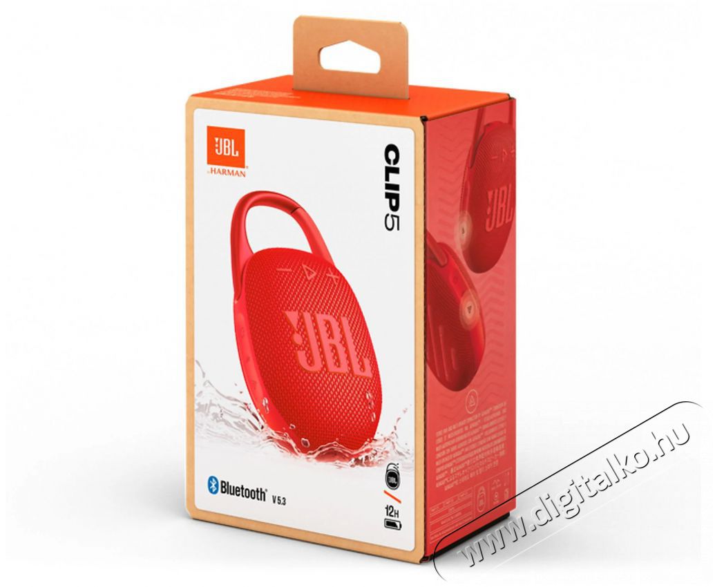JBL Clip 5 RED piros hordozhat&oacute; Bluetooth hangsz&oacute;r&oacute; Audio-Video / Hifi / Multim&eacute;dia - Hordozhat&oacute;, vezet&eacute;k n&eacute;lk&uuml;li / bluetooth hangsug&aacute;rz&oacute; - Hordozhat&oacute;, vezet&eacute;k n&eacute;lk&uuml;li / bluetooth hangsug&aacute;rz&oacute; - 507947