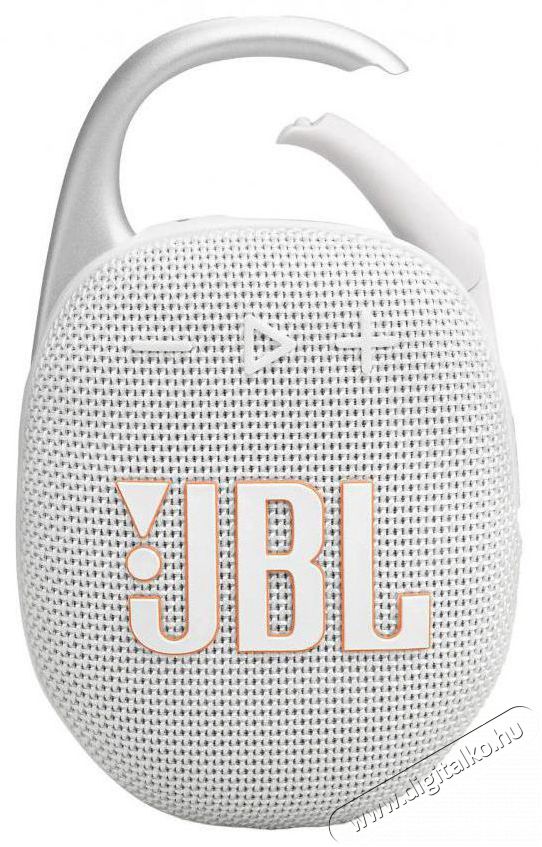 JBL Clip 5 WHT feh&eacute;r hordozhat&oacute; Bluetooth hangsz&oacute;r&oacute; Audio-Video / Hifi / Multim&eacute;dia - Hordozhat&oacute;, vezet&eacute;k n&eacute;lk&uuml;li / bluetooth hangsug&aacute;rz&oacute; - Hordozhat&oacute;, vezet&eacute;k n&eacute;lk&uuml;li / bluetooth hangsug&aacute;rz&oacute; - 507949