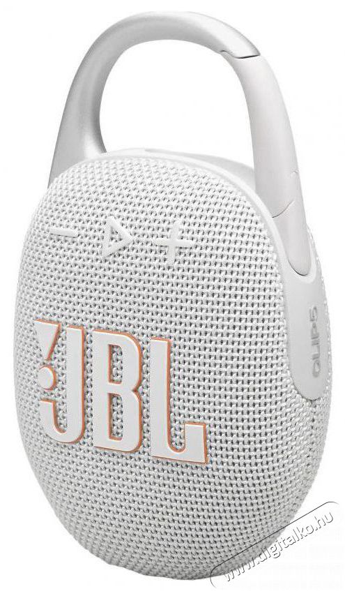 JBL Clip 5 WHT feh&eacute;r hordozhat&oacute; Bluetooth hangsz&oacute;r&oacute; Audio-Video / Hifi / Multim&eacute;dia - Hordozhat&oacute;, vezet&eacute;k n&eacute;lk&uuml;li / bluetooth hangsug&aacute;rz&oacute; - Hordozhat&oacute;, vezet&eacute;k n&eacute;lk&uuml;li / bluetooth hangsug&aacute;rz&oacute; - 507949
