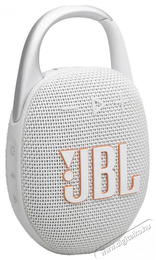 JBL Clip 5 WHT feh&eacute;r hordozhat&oacute; Bluetooth hangsz&oacute;r&oacute; Audio-Video / Hifi / Multim&eacute;dia - Hordozhat&oacute;, vezet&eacute;k n&eacute;lk&uuml;li / bluetooth hangsug&aacute;rz&oacute; - Hordozhat&oacute;, vezet&eacute;k n&eacute;lk&uuml;li / bluetooth hangsug&aacute;rz&oacute; - 507949