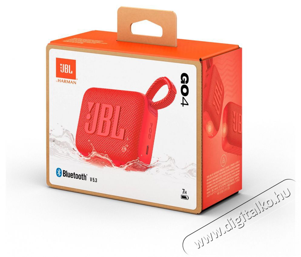 JBL Go 4 RED piros hordozhat&oacute; Bluetooth hangsz&oacute;r&oacute; Audio-Video / Hifi / Multim&eacute;dia - Hordozhat&oacute;, vezet&eacute;k n&eacute;lk&uuml;li / bluetooth hangsug&aacute;rz&oacute; - Hordozhat&oacute;, vezet&eacute;k n&eacute;lk&uuml;li / bluetooth hangsug&aacute;rz&oacute; - 507944