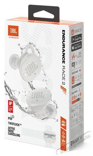 JBL Endurance Race 2 True Wireless Bluetooth zajszűrős feh&eacute;r sport f&uuml;lhallgat&oacute; Audio-Video / Hifi / Multim&eacute;dia - F&uuml;l &eacute;s Fejhallgat&oacute;k - F&uuml;lhallgat&oacute; - 514537