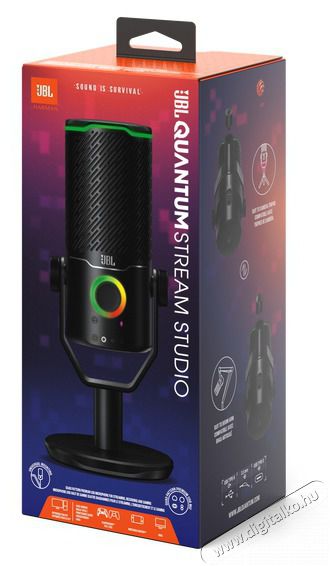 JBL Quantum Stream Studio USB fekete streaming mikrofon Fot&oacute;-Vide&oacute; kieg&eacute;sz&iacute;tők - Mikrofon - &Eacute;nek &eacute;s hangszer mikrofon - 514887