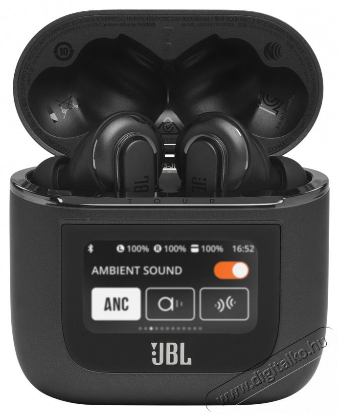 JBL Tour Pro2 True Wireless Bluetooth fekete zajszűrős f&uuml;lhallgat&oacute; Audio-Video / Hifi / Multim&eacute;dia - F&uuml;l &eacute;s Fejhallgat&oacute;k - F&uuml;lhallgat&oacute; - 515014