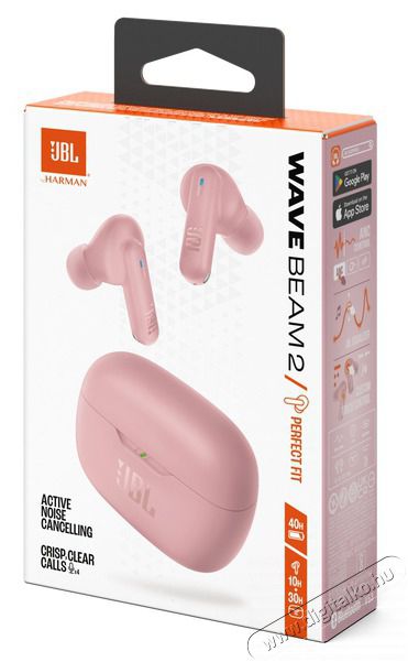JBL Wave Beam 2 True Wireless Bluetooth akt&iacute;v zajszűrős pink f&uuml;lhallgat&oacute; Audio-Video / Hifi / Multim&eacute;dia - F&uuml;l &eacute;s Fejhallgat&oacute;k - F&uuml;lhallgat&oacute; - 514613