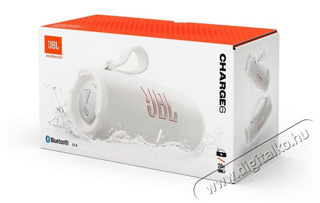 JBL Charge 6 feh&eacute;r Bluetooth hangsz&oacute;r&oacute; Audio-Video / Hifi / Multim&eacute;dia - Hordozhat&oacute;, vezet&eacute;k n&eacute;lk&uuml;li / bluetooth hangsug&aacute;rz&oacute; - Hordozhat&oacute;, vezet&eacute;k n&eacute;lk&uuml;li / bluetooth hangsug&aacute;rz&oacute; - 516286
