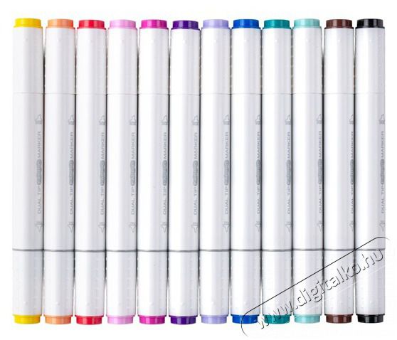 JOLLY Airbrush Textile 12 darabos k&eacute;tv&eacute;gű sz&iacute;nes textilmarker ut&aacute;nt&ouml;ltő k&eacute;szlet Iroda &eacute;s sz&aacute;m&iacute;t&aacute;stechnika - Egy&eacute;b sz&aacute;m&iacute;t&aacute;stechnikai term&eacute;k - 510820