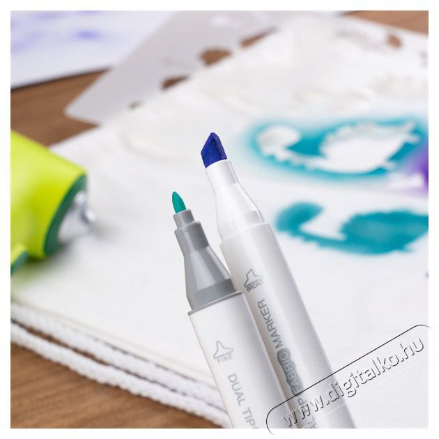 JOLLY Airbrush Textile 12 darabos k&eacute;tv&eacute;gű sz&iacute;nes textilmarker ut&aacute;nt&ouml;ltő k&eacute;szlet Iroda &eacute;s sz&aacute;m&iacute;t&aacute;stechnika - Egy&eacute;b sz&aacute;m&iacute;t&aacute;stechnikai term&eacute;k - 510820