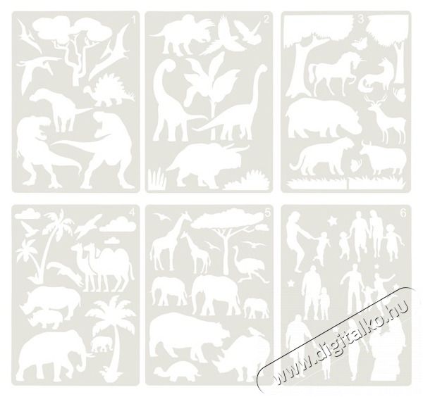 JOLLY Airbrush Fun 12 darabos sablon Iroda &eacute;s sz&aacute;m&iacute;t&aacute;stechnika - Egy&eacute;b sz&aacute;m&iacute;t&aacute;stechnikai term&eacute;k - 518057