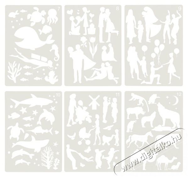 JOLLY Airbrush Fun 12 darabos sablon Iroda &eacute;s sz&aacute;m&iacute;t&aacute;stechnika - Egy&eacute;b sz&aacute;m&iacute;t&aacute;stechnikai term&eacute;k - 518057