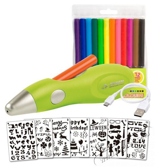 JOLLY Airbrush Fun 12 patronos airbrush k&eacute;szlet Iroda &eacute;s sz&aacute;m&iacute;t&aacute;stechnika - Egy&eacute;b sz&aacute;m&iacute;t&aacute;stechnikai term&eacute;k - 518055