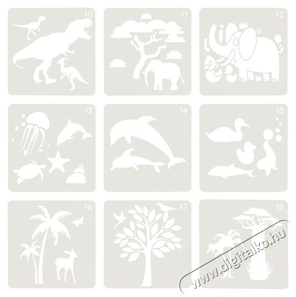 JOLLY Airbrush Fun 30 darabos sablon Iroda &eacute;s sz&aacute;m&iacute;t&aacute;stechnika - Egy&eacute;b sz&aacute;m&iacute;t&aacute;stechnikai term&eacute;k - 518058