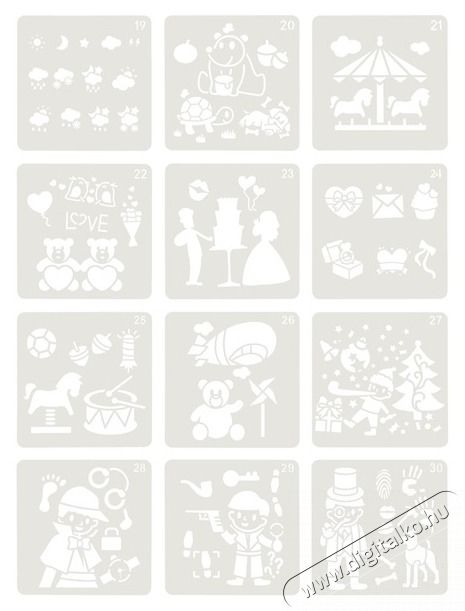 JOLLY Airbrush Fun 30 darabos sablon Iroda &eacute;s sz&aacute;m&iacute;t&aacute;stechnika - Egy&eacute;b sz&aacute;m&iacute;t&aacute;stechnikai term&eacute;k - 518058