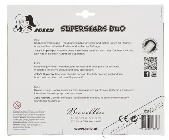 JOLLY Superstars Duo 24 darabos k&eacute;tv&eacute;gű filctoll k&eacute;szlet H&aacute;ztart&aacute;s / Otthon / K&uuml;lt&eacute;r - J&aacute;t&eacute;k / Sport - Kieg&eacute;sz&iacute;tő - 518048