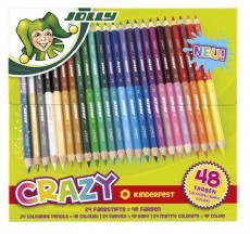 JOLLY Superstick Crazy 24 db/48 szín kétvégű színesceruza készlet Háztartás / Otthon / Kültér - Játék / Sport - Kiegészítő - 518037