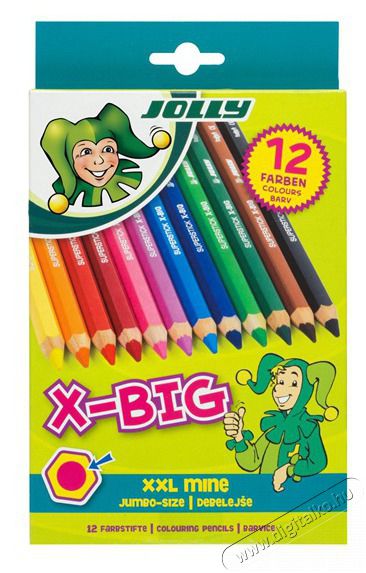 JOLLY X-Big extra vastag 12 darabos sz&iacute;nesceruza k&eacute;szlet H&aacute;ztart&aacute;s / Otthon / K&uuml;lt&eacute;r - J&aacute;t&eacute;k / Sport - Kieg&eacute;sz&iacute;tő - 518043
