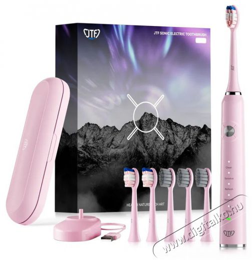 JTF P200 Pink, utaz&oacute;tok, 6 db p&oacute;tfej Elektromos fogkefe Sz&eacute;ps&eacute;g&aacute;pol&aacute;s / Eg&eacute;szs&eacute;g - Sz&aacute;j / fog &aacute;pol&aacute;s - Elektromos fogkefe - 525068