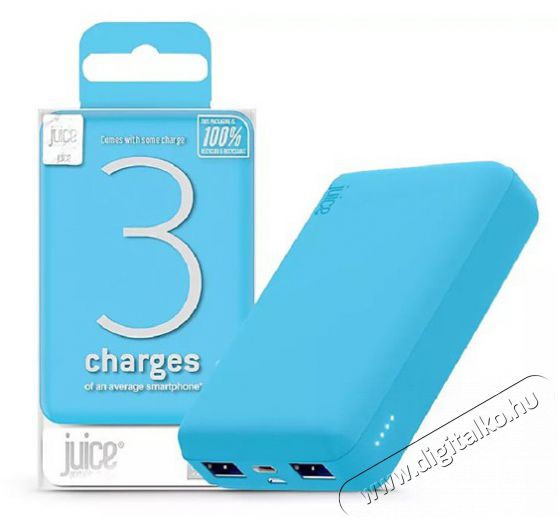 Juice JUI-PBANK-3-ECO-AQA ECO 3 10000mAh 15W vil&aacute;gosk&eacute;k power bank Mobil / Kommunik&aacute;ci&oacute; / Smart - Powerbank / K&uuml;lső akkumul&aacute;tor &eacute;s t&ouml;ltő - 496869