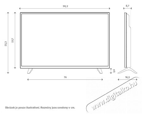 JVC LT-40VAF3335 Telev&iacute;zi&oacute;k - LED telev&iacute;zi&oacute; - 1080p Full HD felbont&aacute;s&uacute; - 505887