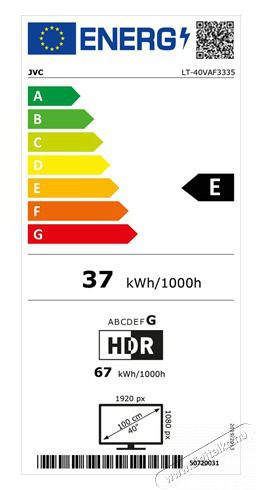 JVC LT-40VAF3335 Telev&iacute;zi&oacute;k - LED telev&iacute;zi&oacute; - 1080p Full HD felbont&aacute;s&uacute; - 505887