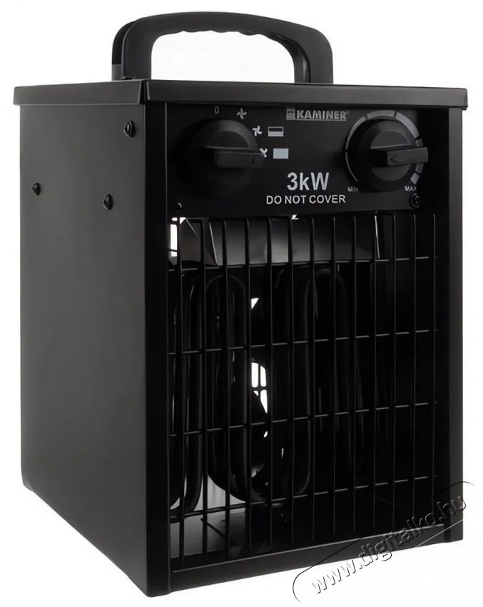 Kaminer 24361 3000 W, 514m3/h, IPX4, fekete Ventil&aacute;toros hősug&aacute;rz&oacute; H&aacute;ztart&aacute;s / Otthon / K&uuml;lt&eacute;r - Fűt&eacute;s - Fűtőventil&aacute;toros hősug&aacute;rz&oacute; - 525091