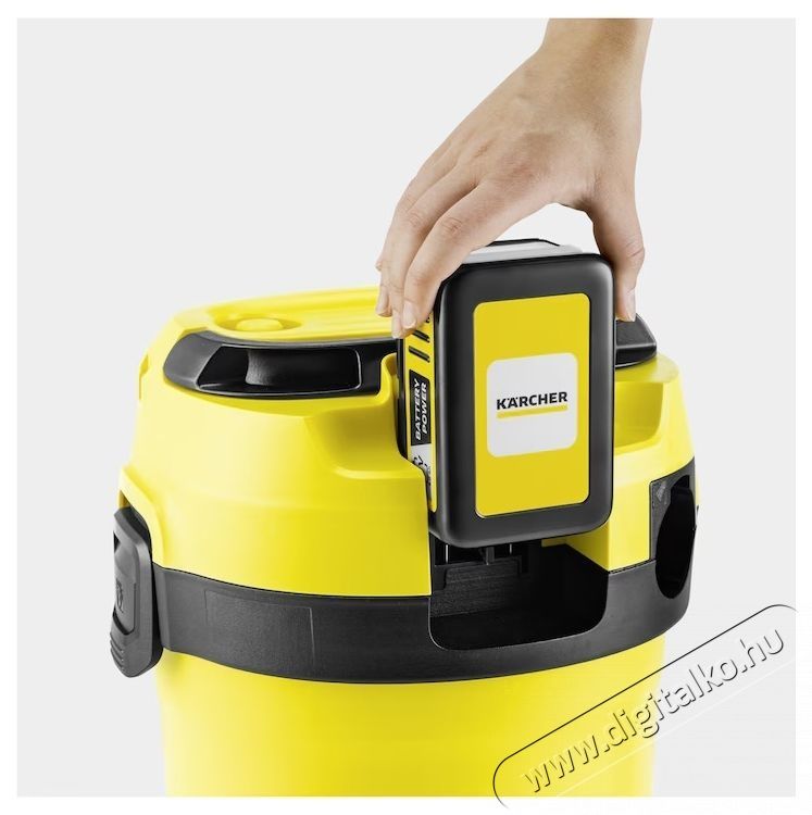 Karcher 1.628-551.0 WD 3-18 Akkumul&aacute;toros nedves &eacute;s sz&aacute;raz porsz&iacute;v&oacute;, 225W, 17l tart&aacute;ly, 20 perc &uuml;zemidő, S&aacute;rga H&aacute;ztart&aacute;s / Otthon / K&uuml;lt&eacute;r - Porsz&iacute;v&oacute; / takar&iacute;t&oacute;g&eacute;p - Porzs&aacute;kos porsz&iacute;v&oacute; - 536954