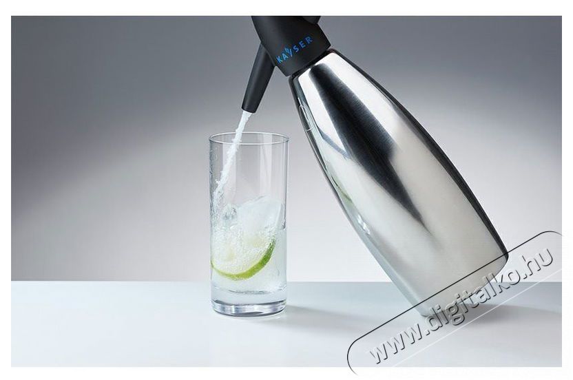 Kayser Rozsdamentes ac&eacute;l szifon palack 1 l Konyhai term&eacute;kek - Sodastream sz&oacute;dag&eacute;p - Sodastream palack - 528724