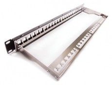 KELine KE-Line Patch panel 1U, fekete, &uuml;res, 24 db keystone jack sz&aacute;m&aacute;ra Iroda &eacute;s sz&aacute;m&iacute;t&aacute;stechnika - H&aacute;l&oacute;zat - H&aacute;l&oacute;zati kieg&eacute;sz&iacute;tő - 396251