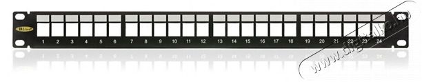 KELine KE-Line Patch panel 1U, fekete, &uuml;res, 24 db keystone jack sz&aacute;m&aacute;ra Iroda &eacute;s sz&aacute;m&iacute;t&aacute;stechnika - H&aacute;l&oacute;zat - H&aacute;l&oacute;zati kieg&eacute;sz&iacute;tő - 396251
