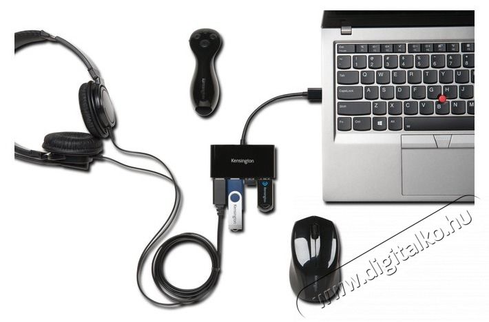 Kensington 4 portos USB 3.0 Hub (336108) Iroda &eacute;s sz&aacute;m&iacute;t&aacute;stechnika - Notebook kieg&eacute;sz&iacute;tő - USB hub / eloszt&oacute; - 396576