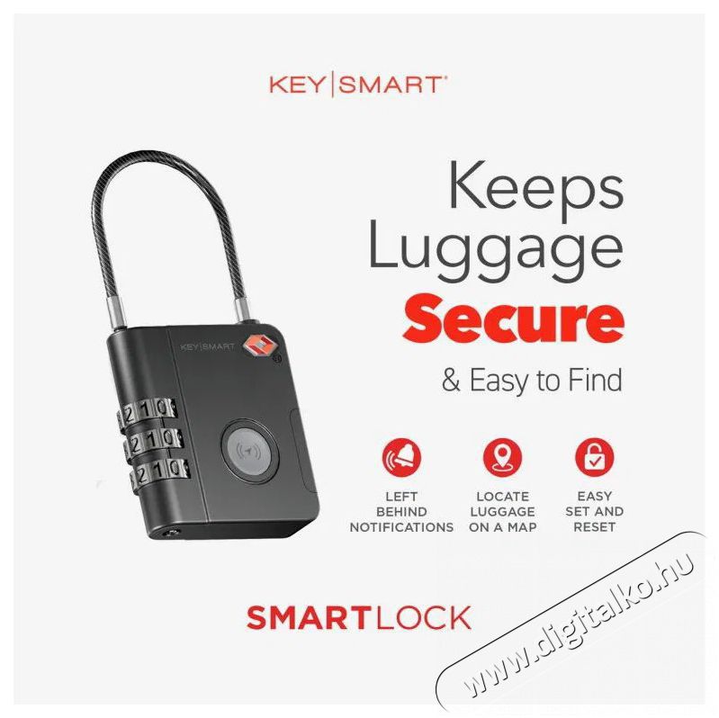 KeySmart  SmartLock az Apple FindMy funkci&oacute;val Mobil / Kommunik&aacute;ci&oacute; / Smart - Okos eszk&ouml;z - Egy&eacute;b okos eszk&ouml;z - 519530