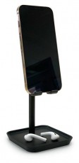 KIKKERLAND US216-BK fekete asztali telefontart&oacute; &aacute;llv&aacute;ny Mobil / Kommunik&aacute;ci&oacute; / Smart - Mobiltelefon kieg&eacute;sz&iacute;tő / tok - Tart&oacute; / r&ouml;gz&iacute;tő / &aacute;llv&aacute;ny - 414944