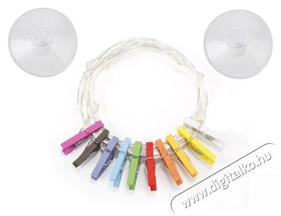 KIKKERLAND LT17-EU mini csipeszekkel f&eacute;nyk&eacute;ptart&oacute; f&eacute;nyf&uuml;z&eacute;r H&aacute;ztart&aacute;s / Otthon / K&uuml;lt&eacute;r - Vil&aacute;g&iacute;t&aacute;s / elektromoss&aacute;g - Hangulat teremtő vil&aacute;g&iacute;t&aacute;s - 446844