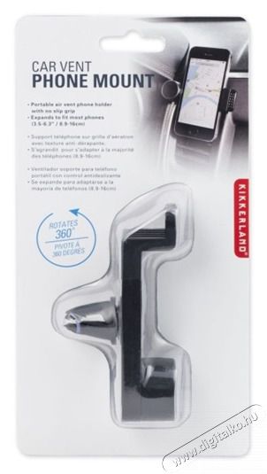 KIKKERLAND US97-BK szellőzőr&aacute;csra szerelhető telefontart&oacute; Mobil / Kommunik&aacute;ci&oacute; / Smart - Mobiltelefon kieg&eacute;sz&iacute;tő / tok - Tart&oacute; / r&ouml;gz&iacute;tő / &aacute;llv&aacute;ny - 446622