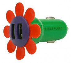 KIKKERLAND US215-EU 2xUSB virág formájú autós töltő - Autóhifi / Autó felszerelés - Autós töltő / szivargyújtó adapter - 449453