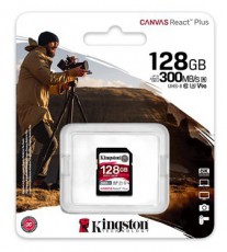 Kingston 128GB SD Canvas React Plus (SDR2/128GB) Mem&oacute;riak&aacute;rtya Mem&oacute;ria k&aacute;rtya / Pendrive - SD / SDHC / SDXC k&aacute;rtya - 385344