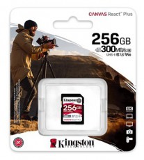 Kingston Canvas React Plus SDXC Class 10 UHS-II U3 (SDR2/256GB) Mem&oacute;riak&aacute;rtya Mem&oacute;ria k&aacute;rtya / Pendrive - SD / SDHC / SDXC k&aacute;rtya - 385345