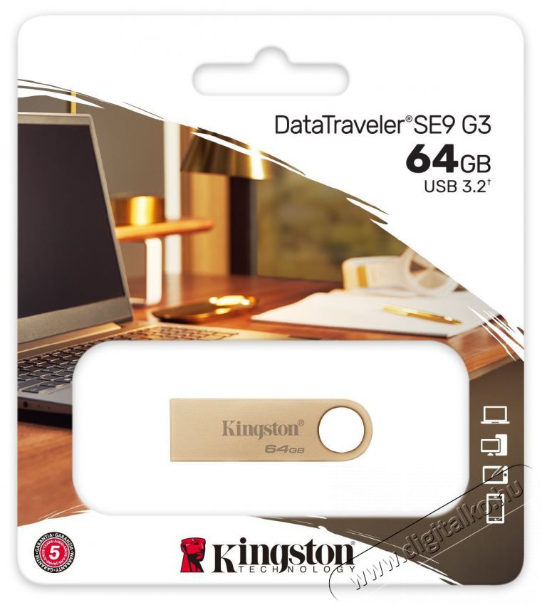 Kingston DataTraveler SE9 (Gen 3) 64GB Mem&oacute;ria k&aacute;rtya / Pendrive - Pendrive - 503363