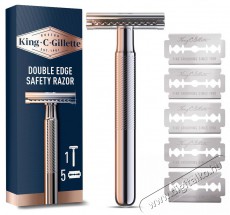 KING C. GILLETTE Double Edge + 5 db fej Sz&eacute;ps&eacute;g&aacute;pol&aacute;s / Eg&eacute;szs&eacute;g - Szőrtelen&iacute;tő / borotva - F&eacute;rfi borotva - 518852